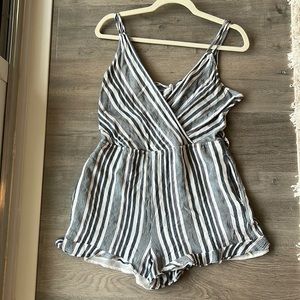American Eagle Striped Romper